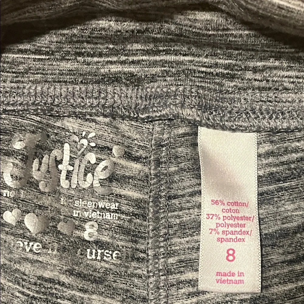 Justice Heather Gray boot flare Leggings, size 8